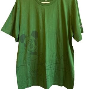 Men XL Golf T- Shirt Green Mickey Mouse Golf Mickey Plays Uniqlo Tee Disney